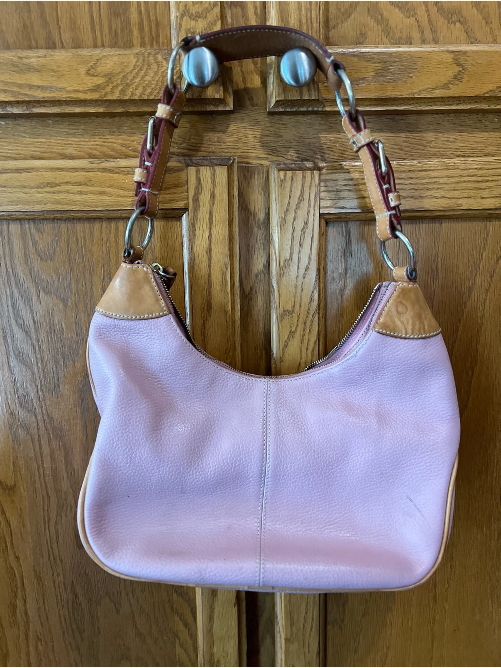 Dooney & Bourke Pink Pebbled Hobo Bag